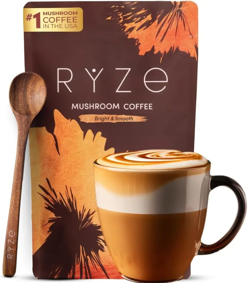 RYZE Mushroom Coffee for Energy & Focus