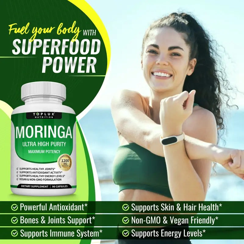 Toplux Moringa Capsules 1200mg – 90 Capsules