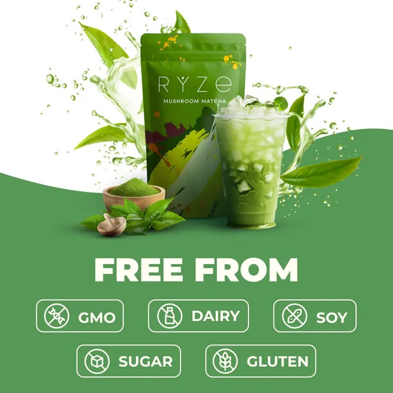 RYZE Organic Mushroom Matcha Blend