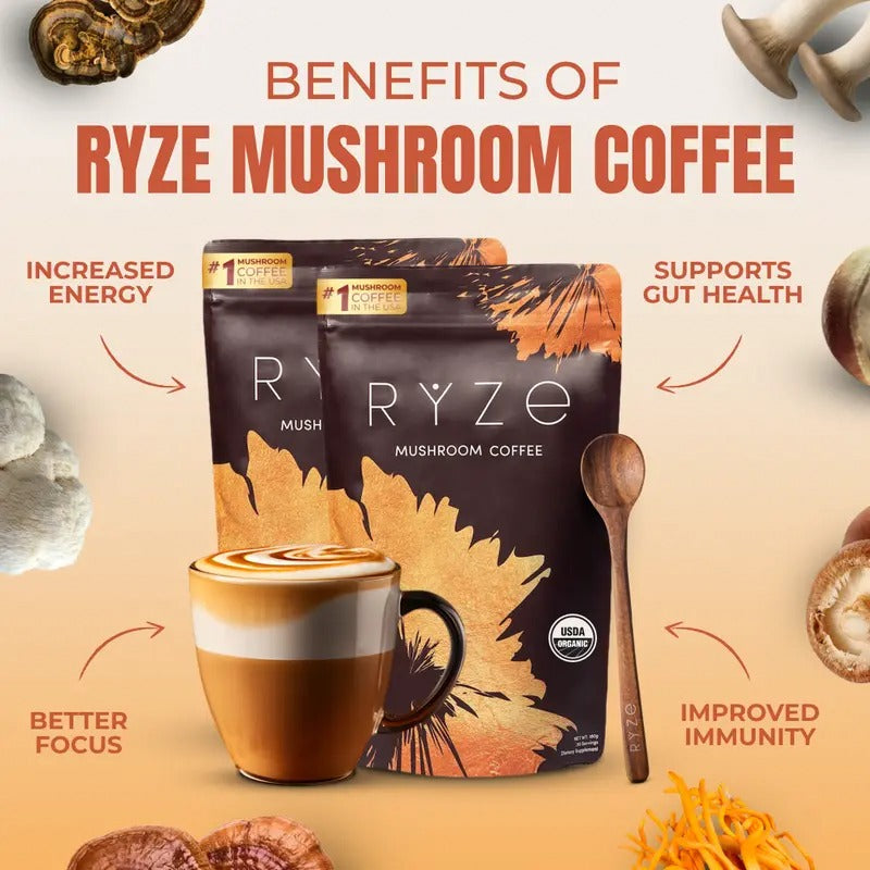 RYZE Mushroom Coffee Starter Kit 2-Pack