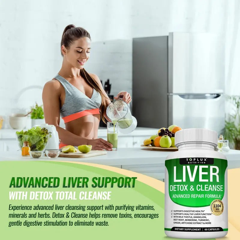 Toplux Liver Cleanse Detox & Repair Supplement | 60 Capsules