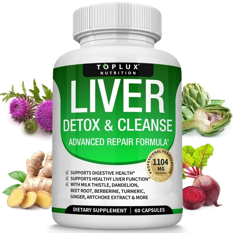 Toplux Liver Cleanse Detox & Repair Supplement | 60 Capsules