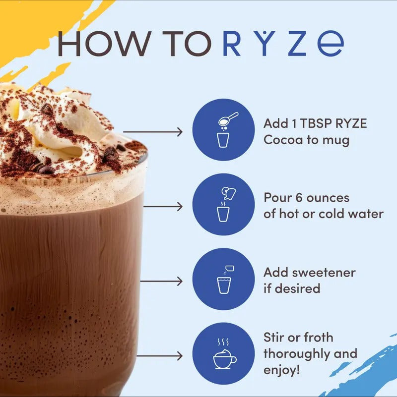 RYZE Mushroom Hot Cocoa for Deep Rest