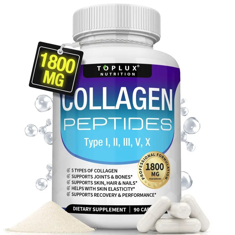 Toplux Collagen Peptides 1800mg – 90 Capsules