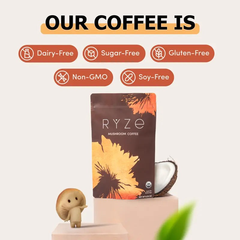 RYZE Mushroom Coffee Starter Kit 3-Pack