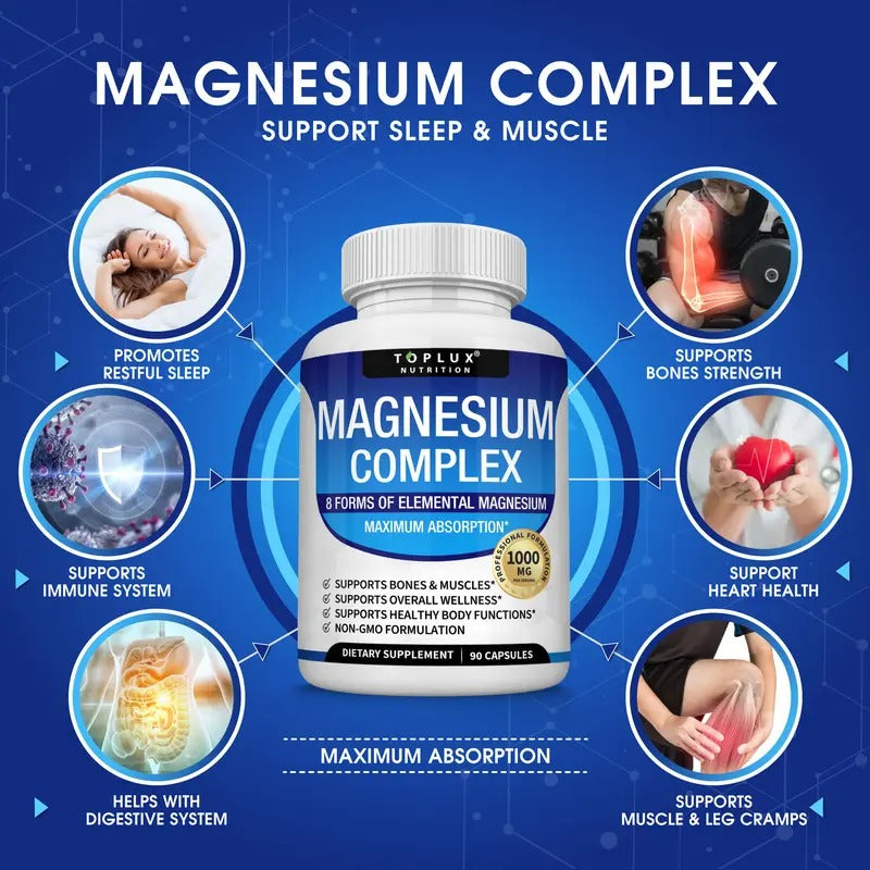 Toplux Magnesium Complex for Stress Relief 1000mg
