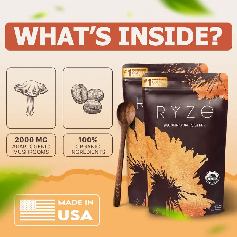 RYZE Mushroom Coffee Starter Kit 2-Pack