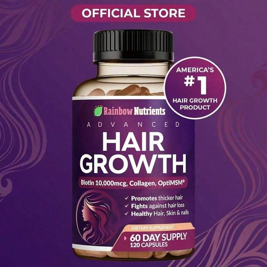 Miriyalyad 24-in-1 Hair Growth Vitamins | Biotin, Collagen & MSM, 60 Day Supply