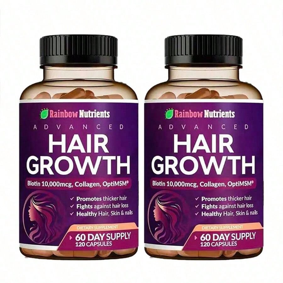 Miriyalyad 24-in-1 Hair Growth Vitamins | Biotin, Collagen & MSM, 60 Day Supply