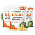 VEV Vitamin D3 K2 10000 | 2-in-1 Coconut Oil Softgels, 300 Count