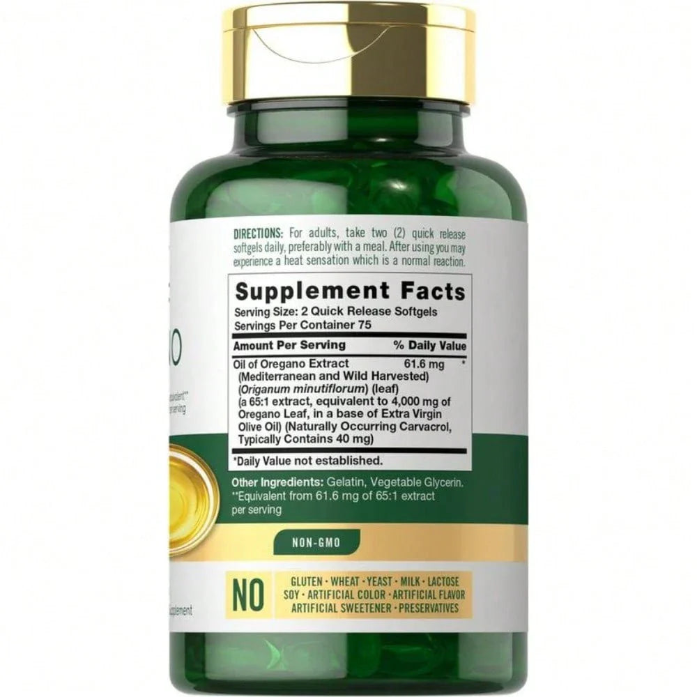 Carlyle Oregano Oil 4000mg | Carvacrol Softgels, 150 Count