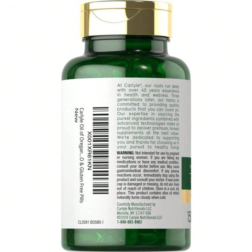 Carlyle Oregano Oil 4000mg | Carvacrol Softgels, 150 Count