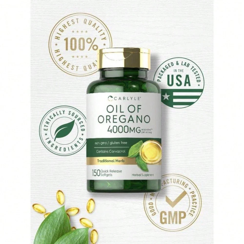 Carlyle Oregano Oil 4000mg | Carvacrol Softgels, 150 Count