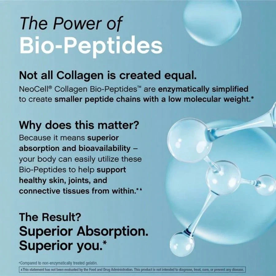 NeoCell Collagen Bio-Peptides Powder 20oz | Grass-Fed Protein Supplement