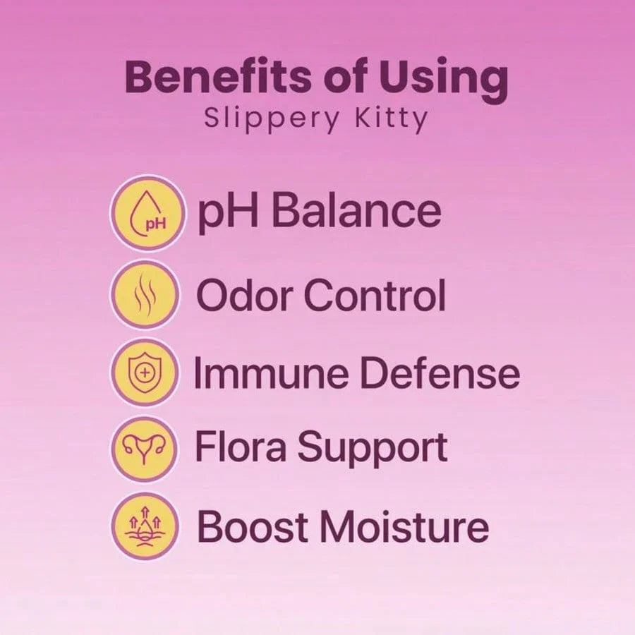 Slippery Kitty Feminine Probiotic + Moisture Gummies | Pineapple, 60 Count