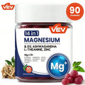 VEV DeepCalm Magnesium Gummies | Ashwagandha, L-Theanine, D3 & Zinc, 90 Count