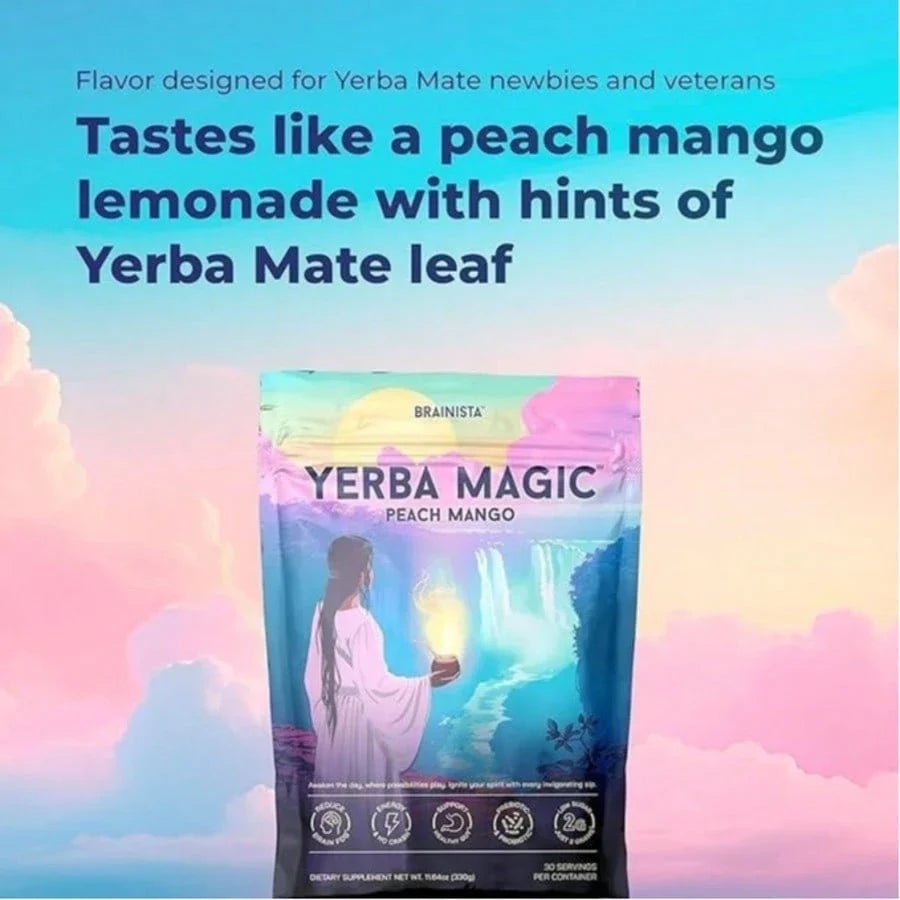 Yerba Mate Magic Instant Powder | Peach Mango, 30 Servings
