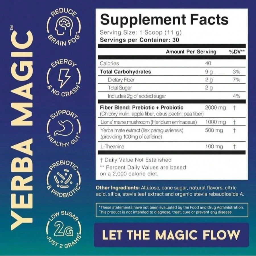 Yerba Mate Magic Instant Powder | Peach Mango, 30 Servings