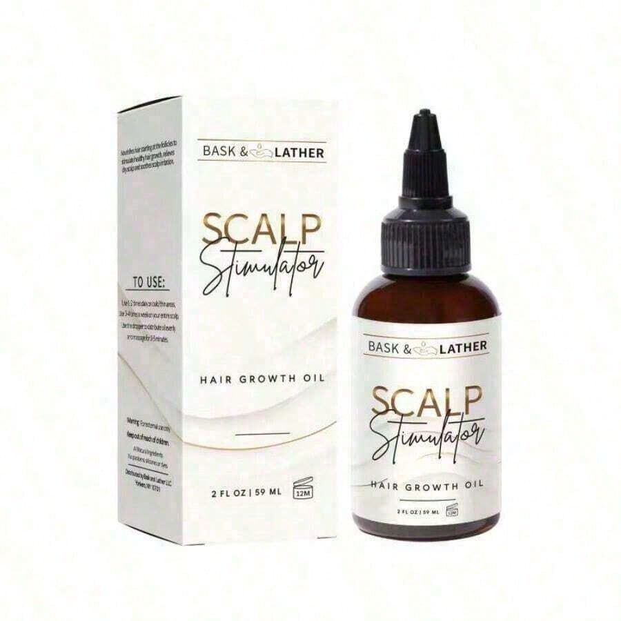 Bask & Lather Scalp Stimulator | Rosemary & Mint Hair Growth Oil