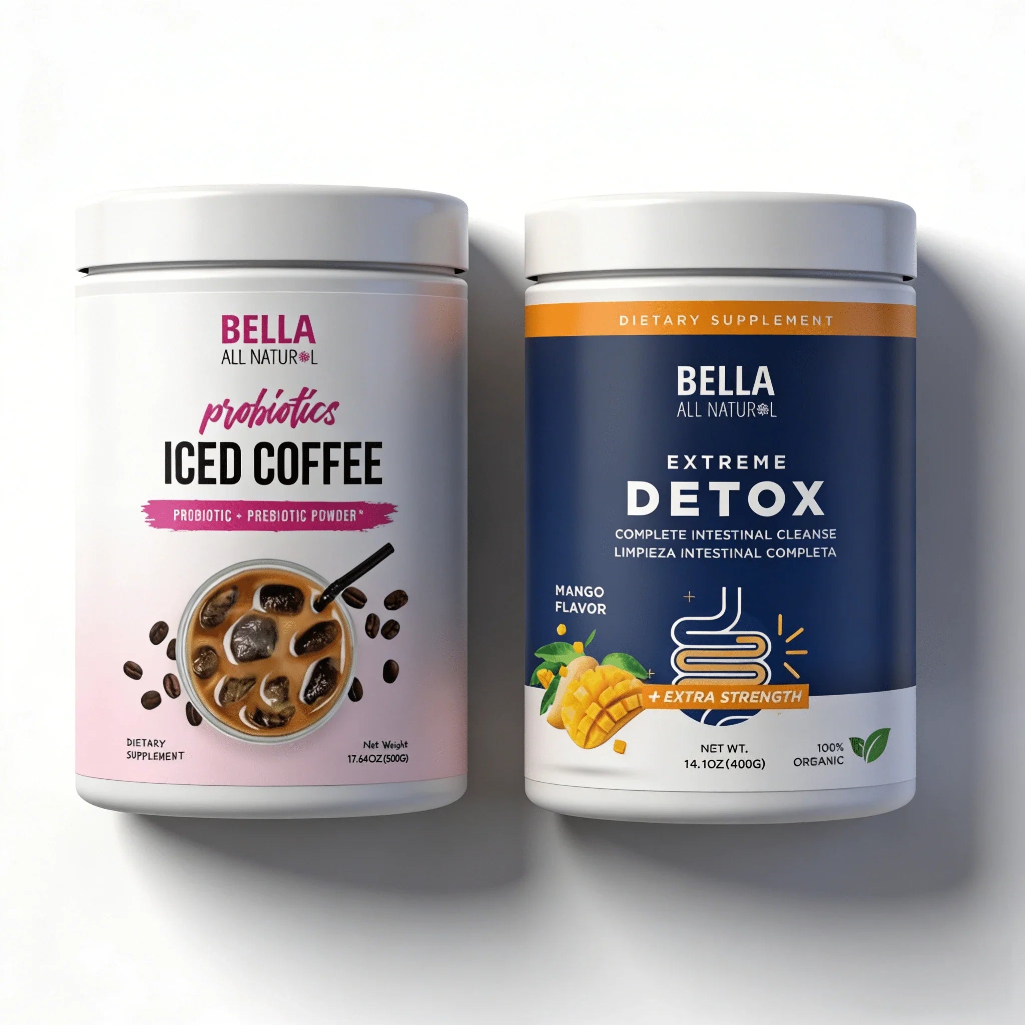 Bella AllNatural Wellness Bundle | Skinny Coffee & Detox Powder, 2 Pack