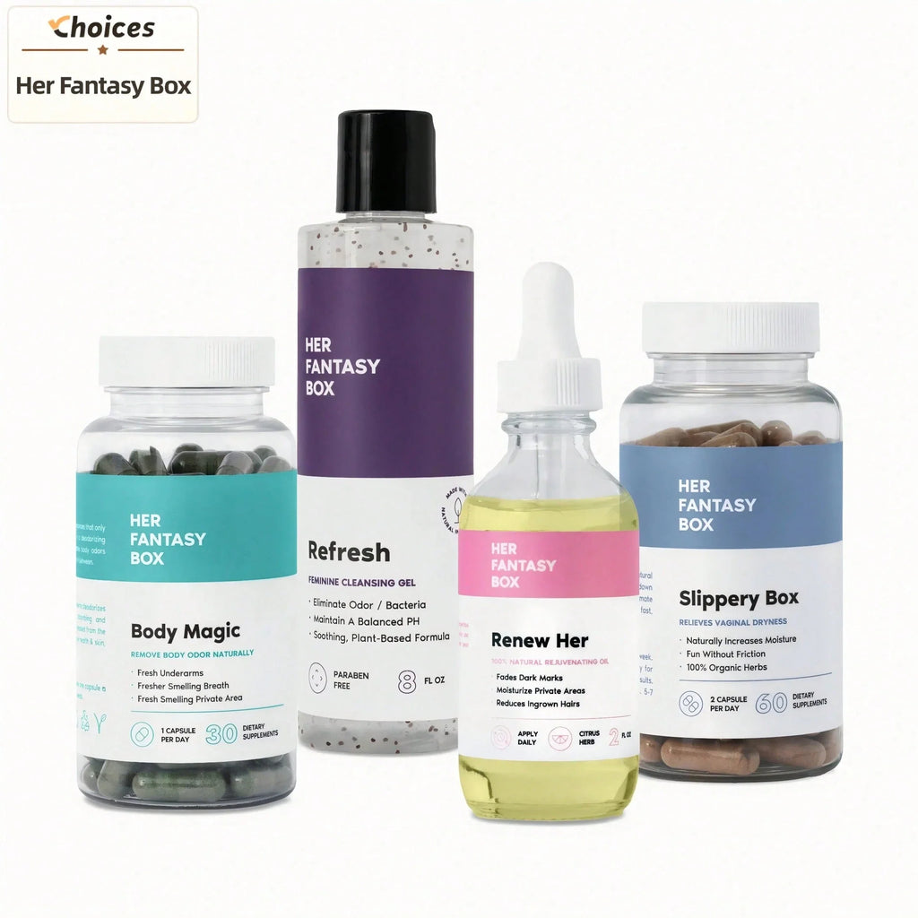 HERFANTASYBOX Feminine Care Bundle | PH Balance, Odor & Moisture Support