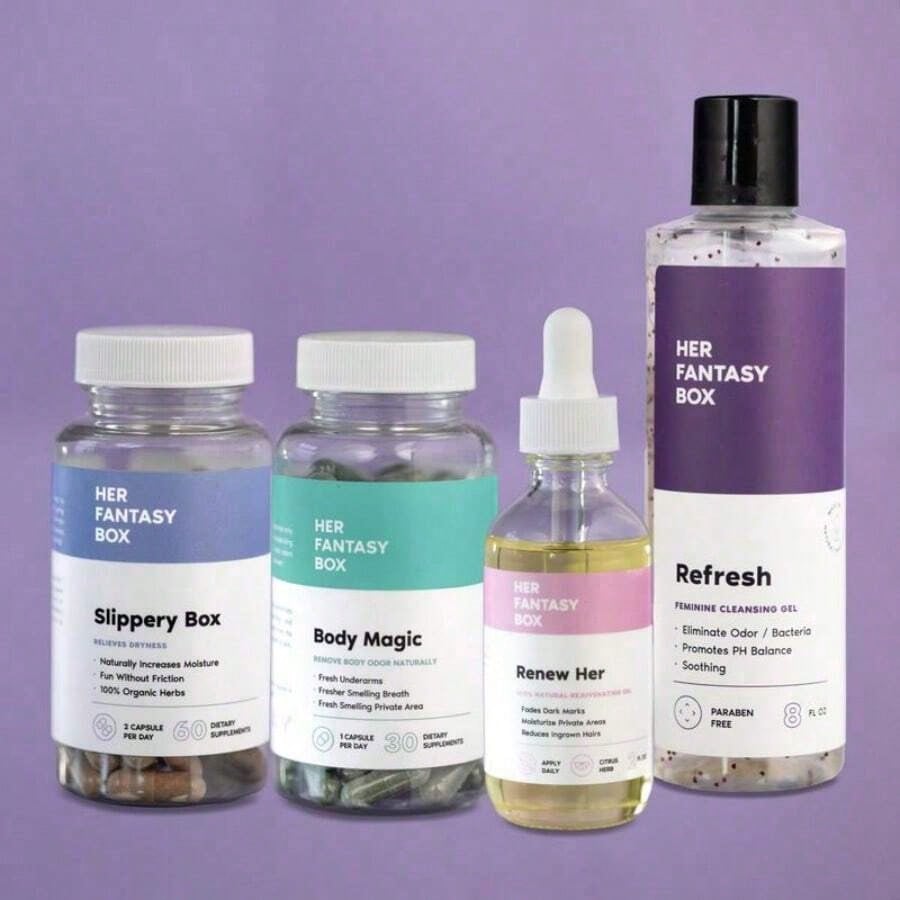 HERFANTASYBOX Feminine Care Bundle | PH Balance, Odor & Moisture Support