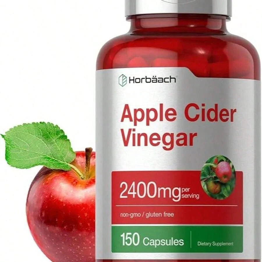 Horbaach Apple Cider Vinegar Capsules | 2400mg Per Serving | Non-GMO, Gluten-Free | 150 Capsules | Dietary Supplement