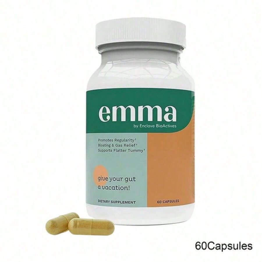 Emma Gut Health Supplement 3-Pack | Digestive & Bloating Support, 60 Capsules Each