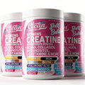 CleanNutra Women's Creatine Monohydrate Powder | 5000mg With BCAAs, Collagen, Myo-Inositol, L-Glutamine, D3, Iron, Zinc, Biotin, Hyaluronic Acid, Folate | Tropical Orange Flavor, 9.48oz