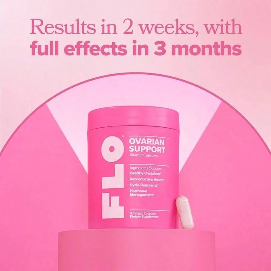 FLO Ovarian Health Support Hormone Balance Supplement For Women 90 Vegan Capsule