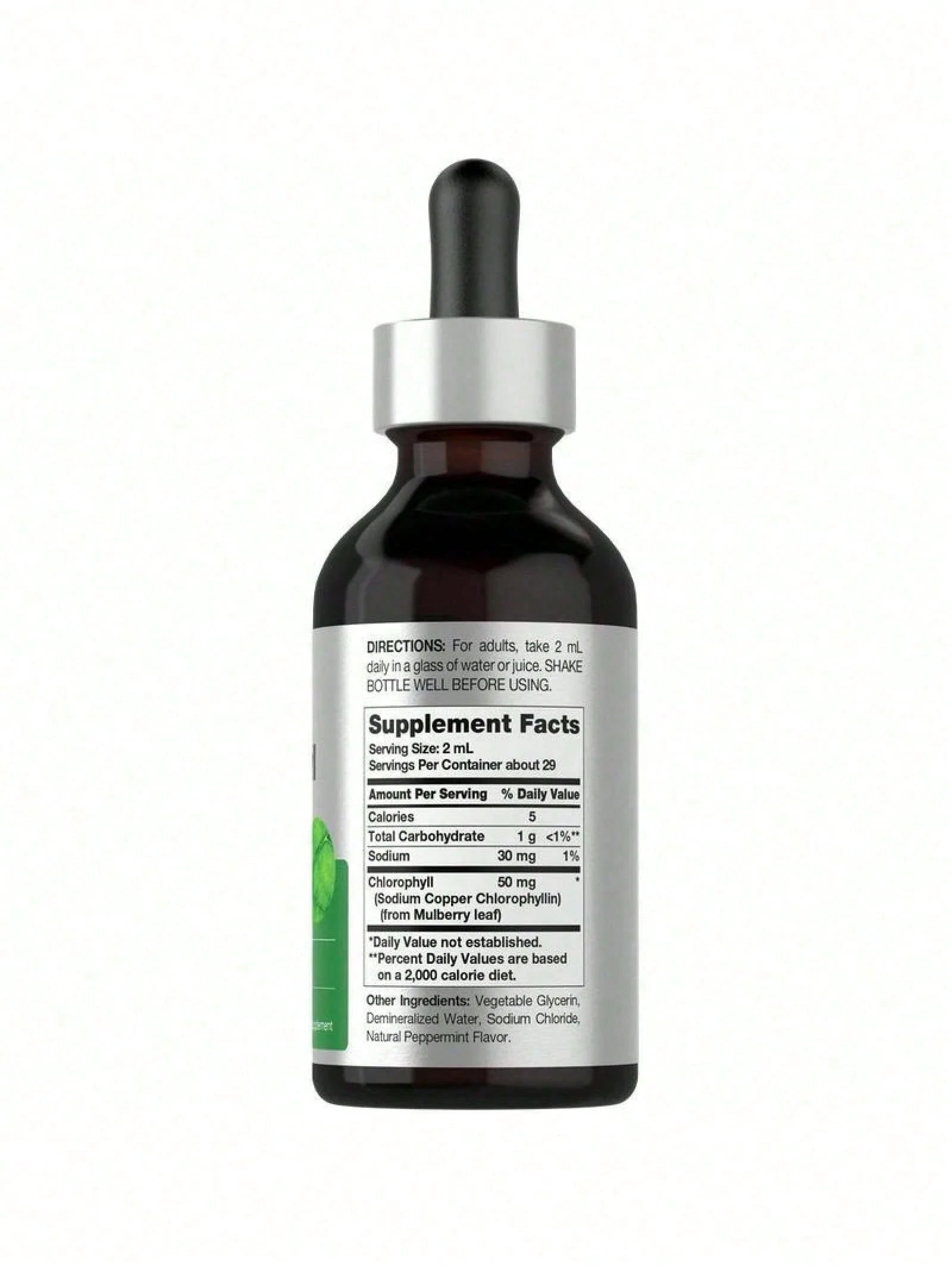 Horbäach Liquid Chlorophyll Drops| 2 Oz| Vegan, Non-GMO, And Gluten Free Formula| Natural Peppermint Flavor