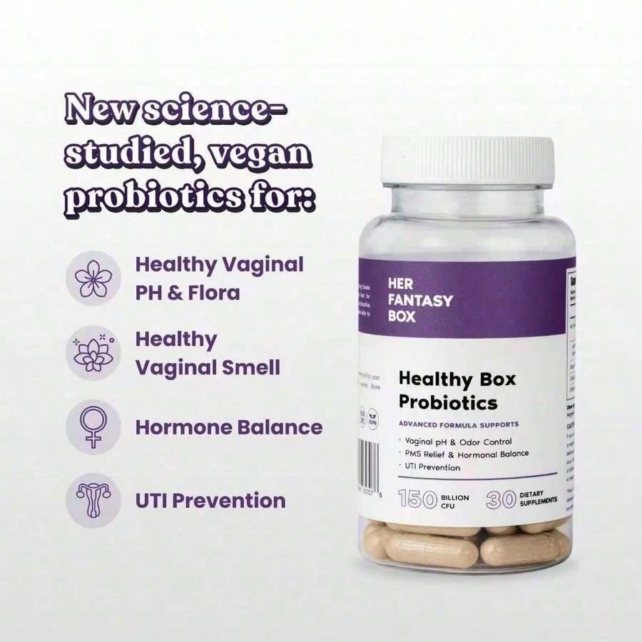 Her Fantasy B.Ox Women's Complete Health Bundle: Slippery Box For Moisture,Probiotics & Boric Acid Suppositories For PH Balance, Chlorophyll Capsules For Detox & Gut Health