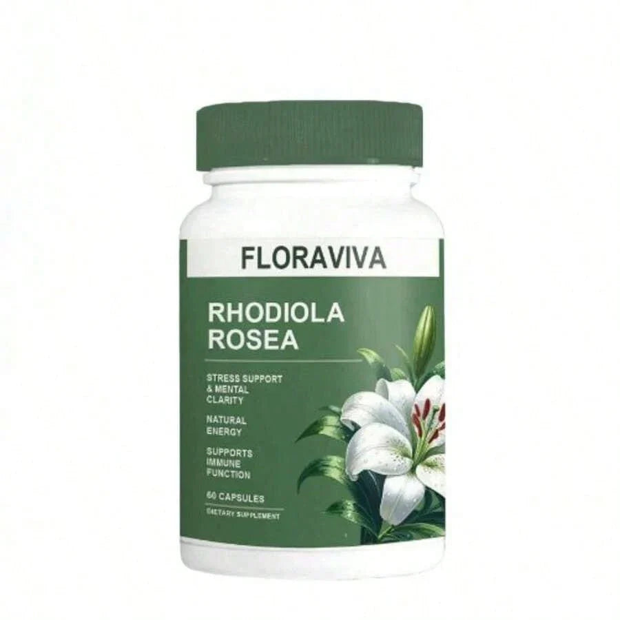 Flash Floraviva Rhodiola Rosea Capsules For Natural Energy GMO Excluded