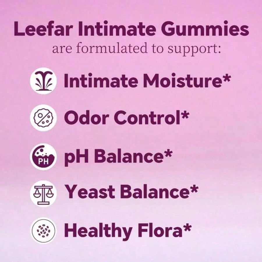 LEEFAR Her Juicy Feminine Probiotics Gummies- All In One Solution With Slippery Elm And Prebiotics&Lactobacillus Probiotic Blend For Women's PH Balance And Dryness - Hawaiian Pineapple Gummies 60 Count Hawaiian Pineapple Women's Probiotic