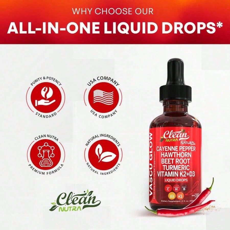 Fire & Vitality Drops - Cayenne+Hawthorn+Organic Beetroot For Circulation & Energy