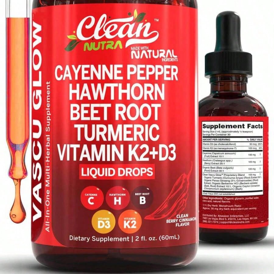 Fire & Vitality Drops - Cayenne+Hawthorn+Organic Beetroot For Circulation & Energy