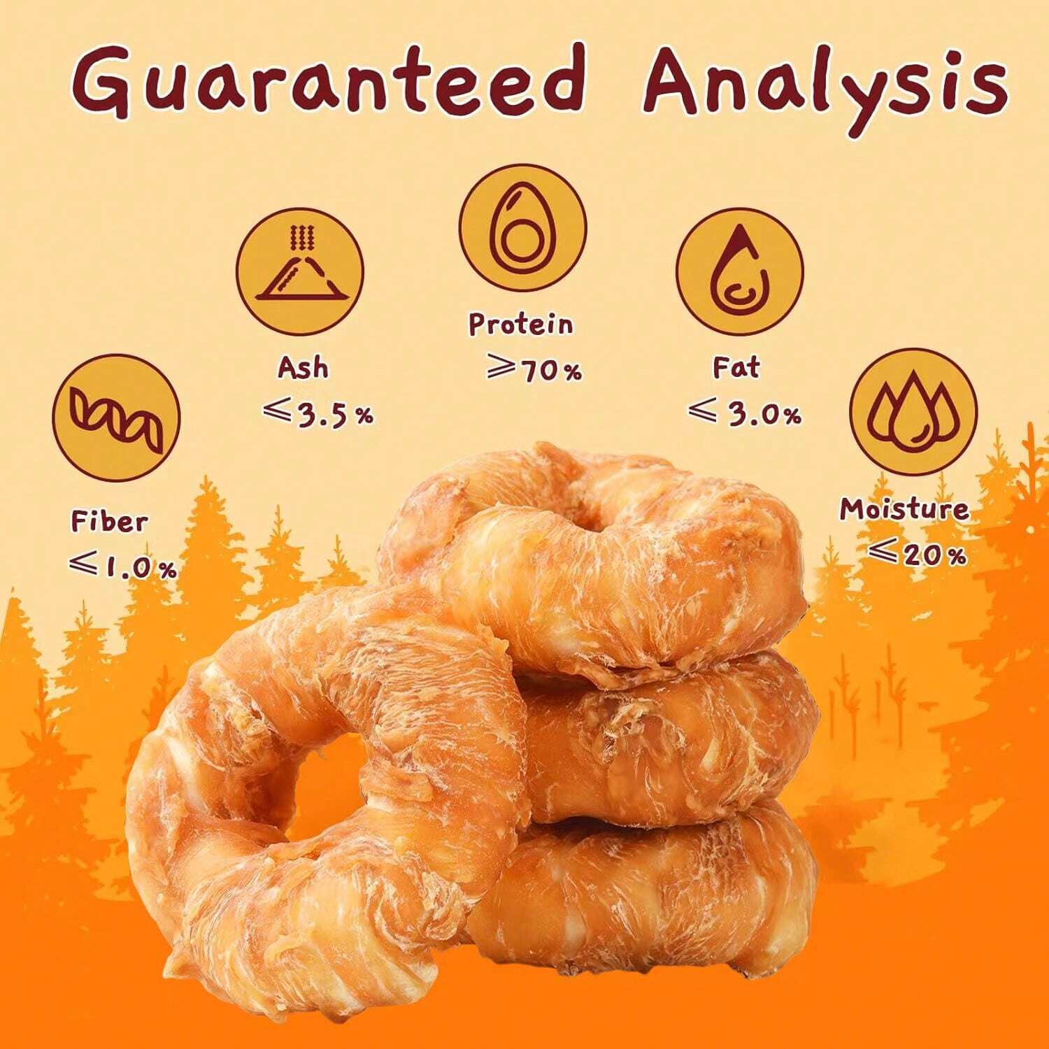 Premium 4PCS Natural Dog Treats Chews: Real Chicken Wrapped Cowhide Teething Donut Treats - 3.5" Grain-Free Canine Puppy Snacks For Healthy Teeth