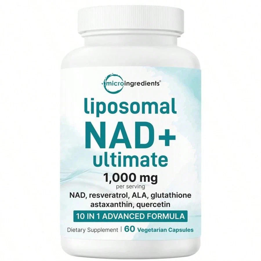 Micro Ingredient Liposomal NAD+ Ultimate 1,000mg, 60 Veggie Capsules, Free Shiping, For Women, For Men, Daily Heath Care