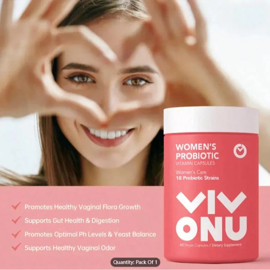 Vivonu Women's Probiotic Supports Women's Health (60 Capsules/1 Packet) For Women, Daily Care, Probióticos Originales