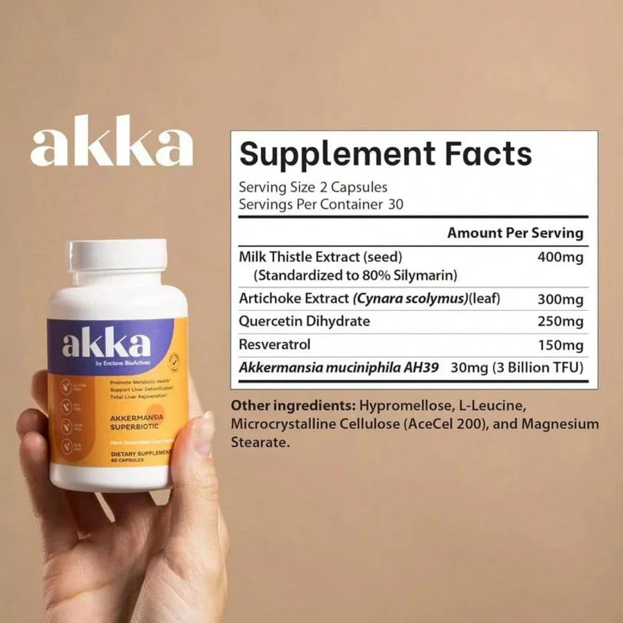 AKKA - Premium Liver Cleanse Detox & Repair Superbiotic,Gut Health, Milk Thistle,For Women, Daily Supplement