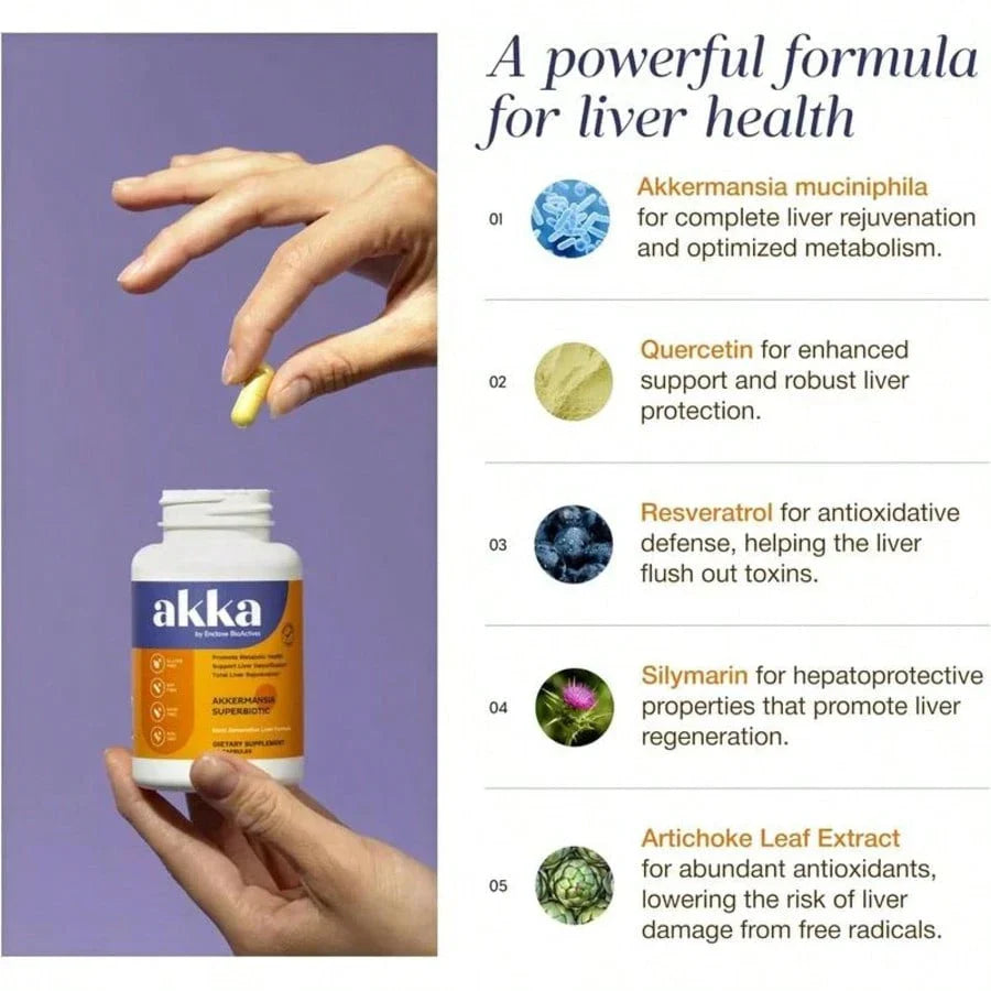 AKKA - Premium Liver Cleanse Detox & Repair Superbiotic,Gut Health, Milk Thistle,For Women, Daily Supplement
